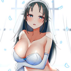 This is a pixiv picture whose title is ウエディングランジェリー大人南条光.