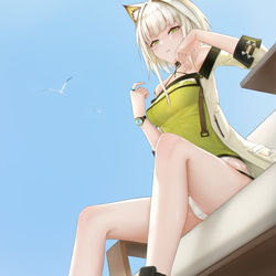 This is a pixiv picture whose title is 凯尔希（赤脚）.