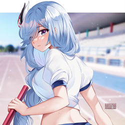 This is a pixiv picture whose title is 申鶴.
