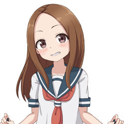 This is a pixiv picture whose title is 高木さんによる挑発行為.