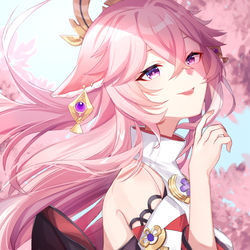 This is a pixiv picture whose title is 八重神子.