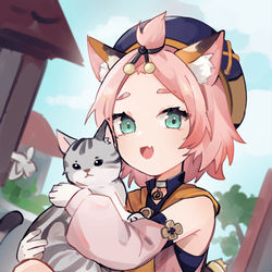 This is a pixiv picture whose title is 🐈.