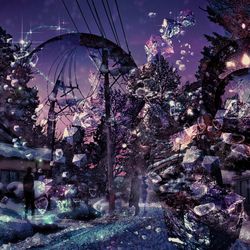 This is a pixiv picture whose title is 冬の旅人.