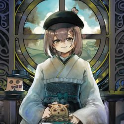 This is a pixiv picture whose title is Mumei's Kimono.