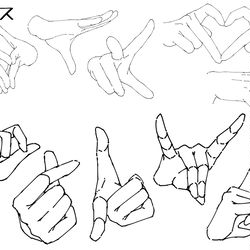 This is a pixiv picture whose title is 手の描き方まとめ.