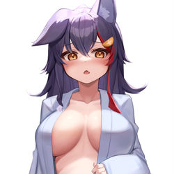 This is a pixiv picture whose title is おっぱい見える...？.