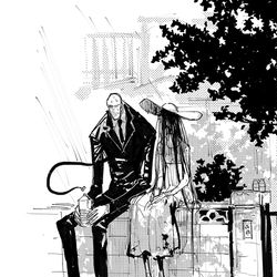This is a pixiv picture whose title is 出待ち.