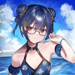 This is a pixiv picture whose title is 眼鏡凛世.