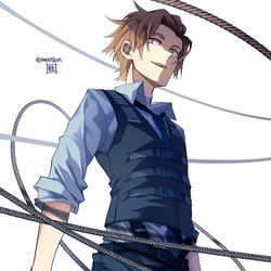 This is a pixiv picture whose title is 【ワートリ】迅さんお着替え詰め.