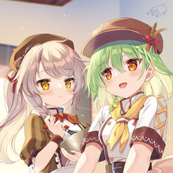 This is a pixiv picture whose title is ライムギちゃんとコムギちゃん.