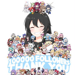 This is a pixiv picture whose title is 100k Twit follower Thank you!!!.