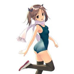 This is a pixiv picture whose title is スク水スキップ.
