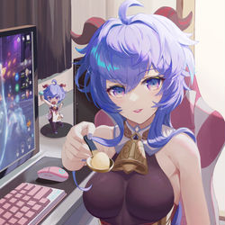 This is a pixiv picture whose title is 甘雨.