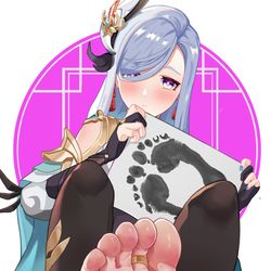 This is a pixiv picture whose title is 申鹤的礼物.