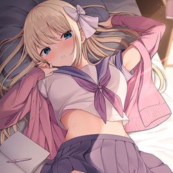 This is a pixiv picture whose title is 「少し休憩しましょう？」.