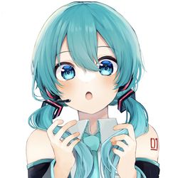 This is a pixiv picture whose title is 髪型アレンジミクさん〜おさげ編〜.