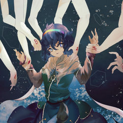 This is a pixiv picture whose title is greed.