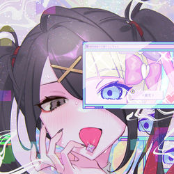 This is a pixiv picture whose title is NEEDY GIRL OVERDOSE.