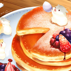 This is a pixiv picture whose title is ホットケーキのひ。2022.