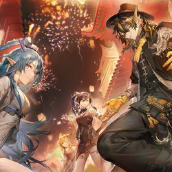 This is a pixiv picture whose title is 🏮🏮🏮.