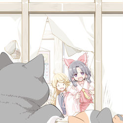 This is a pixiv picture whose title is 今日の被害.