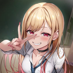 This is a pixiv picture whose title is 喜多川海夢.