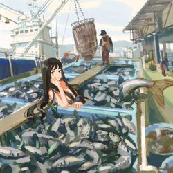 This is a pixiv picture whose title is 水揚げ.