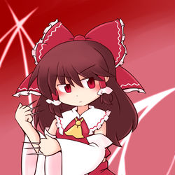 This is a pixiv picture whose title is 針巫女.