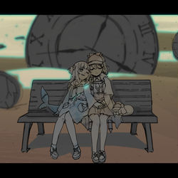 This is a pixiv picture whose title is 目が覚めるまで.