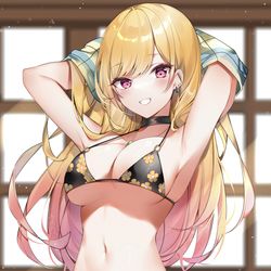 This is a pixiv picture whose title is 喜多川 海夢.