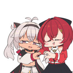 This is a pixiv picture whose title is 推しとのチェキでハートマーク作るやつ.