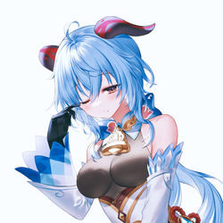 This is a pixiv picture whose title is 甘雨.