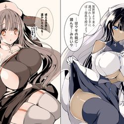 This is a pixiv picture whose title is 母乳シスター.