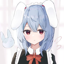 This is a pixiv picture whose title is メイド服のレイセンちゃん.