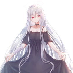 This is a pixiv picture whose title is オフショルダーワンピース.