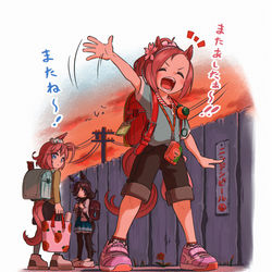 This is a pixiv picture whose title is また明日！.