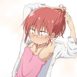 This is a pixiv picture whose title is ポニテにしとく？.