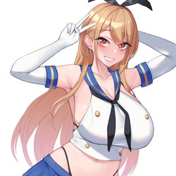 This is a pixiv picture whose title is 喜多川海夢（島風の服）.