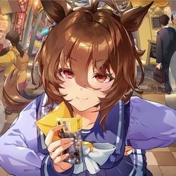 This is a pixiv picture whose title is タキオンさんに労って頂きたかった…(当選日).