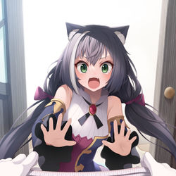 This is a pixiv picture whose title is 測られるキャルちゃん.