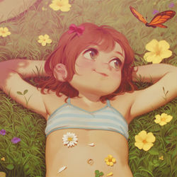 This is a pixiv picture whose title is Afternoon in the meadows.