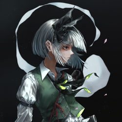 This is a pixiv picture whose title is 血飛沫妖夢.