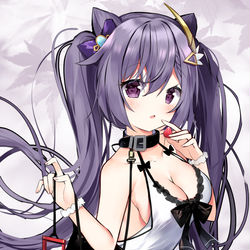 This is a pixiv picture whose title is 刻晴.