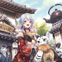This is a pixiv picture whose title is たい焼き散歩.