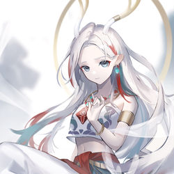 This is a pixiv picture whose title is 九色鹿.