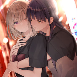 This is a pixiv picture whose title is 【オリジナル】教会【百合】.