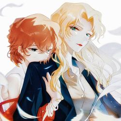 This is a pixiv picture whose title is 【贝哀】一些背后抱x）.
