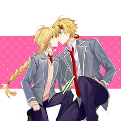 This is a pixiv picture whose title is 学パロ.