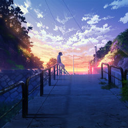 This is a pixiv picture whose title is 待ち人.