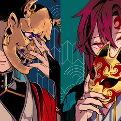 This is a pixiv picture whose title is 鬼滅の刃ー竹雄x炭治郎.